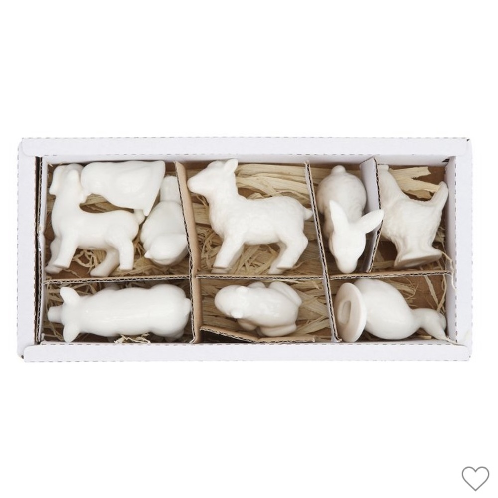 Creative Co-Op Stoneware Barnyard Animals Set of 9 - Picture 11 of 12